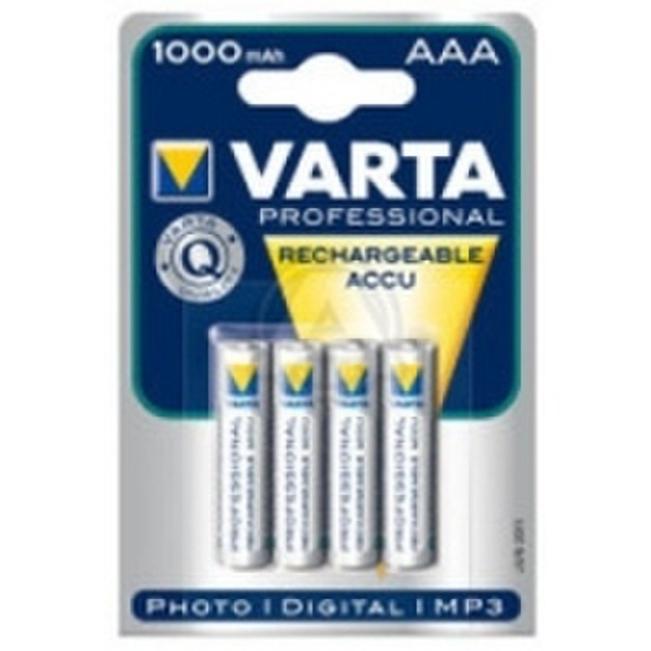 Varta Professional AAA Nickel-Metallhydrid (NiMH) 1000mAh 1.2V Wiederaufladbare Batterie