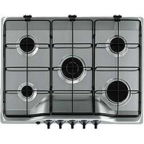 Zanussi ZGF754IX gas heater built-in Gas hob Silver