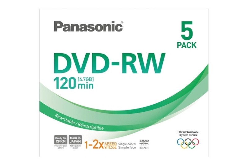 Panasonic LM-RW120E5 DVD-RW Disc 4.7GB DVD-RW 5Stück(e)