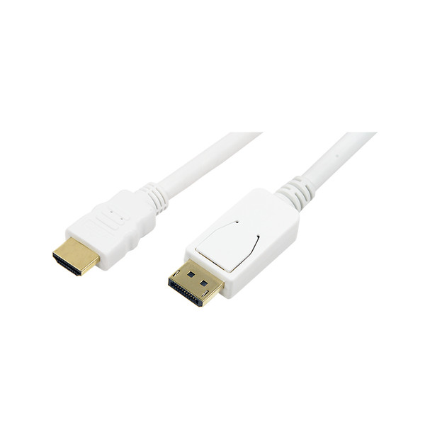 LogiLink 1m, DisplayPort/HDMI 1m DisplayPort HDMI White