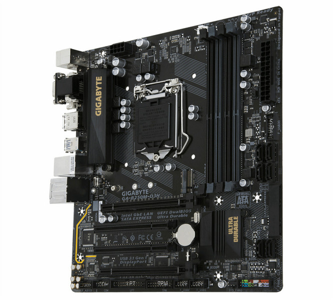 Gigabyte GA-B250M-D3H Intel B250 LGA 1151 (Socket H4) ATX материнская плата