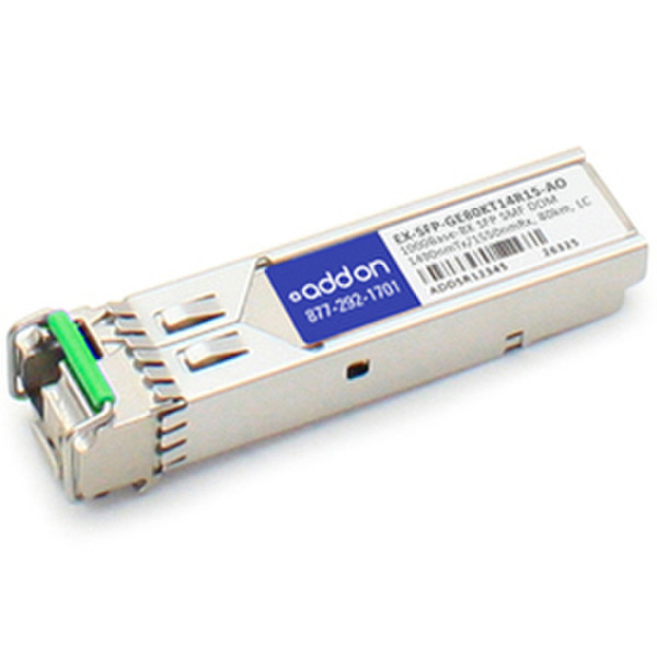 Add-On Computer Peripherals (ACP) EX-SFP-GE80KT14R15AO SFP 1000Mbit/s Single-mode network transceiver module