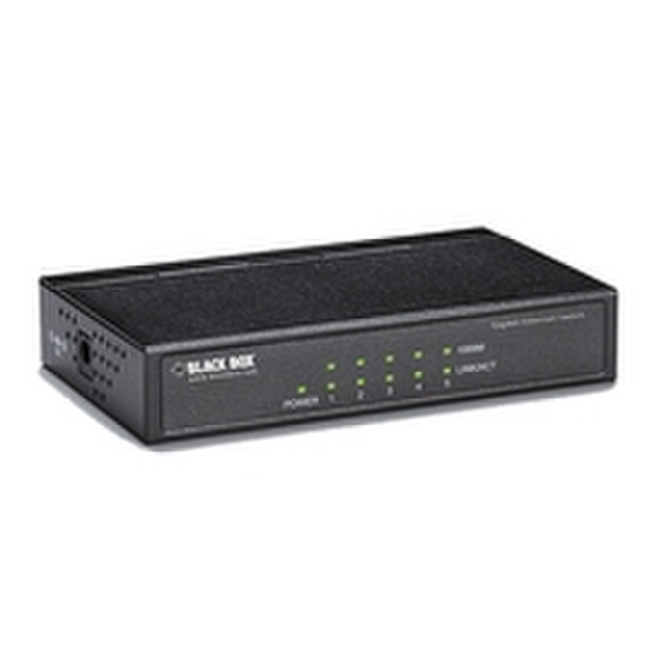 Black Box LGB505A Неуправляемый Gigabit Ethernet (10/100/1000) Черный сетевой коммутатор