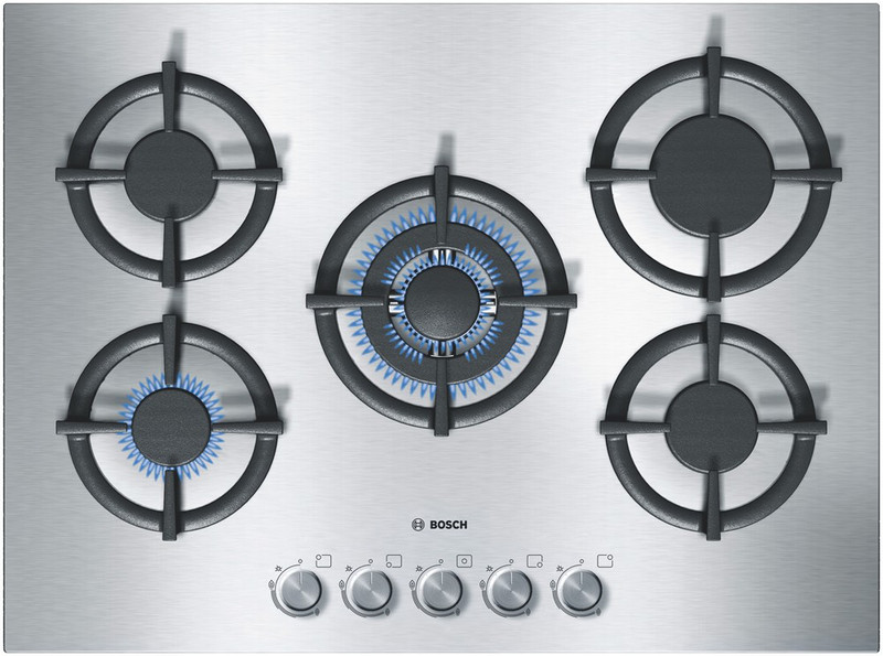 Bosch PCQ775B20N Встроенный Gas hob Нержавеющая сталь плита