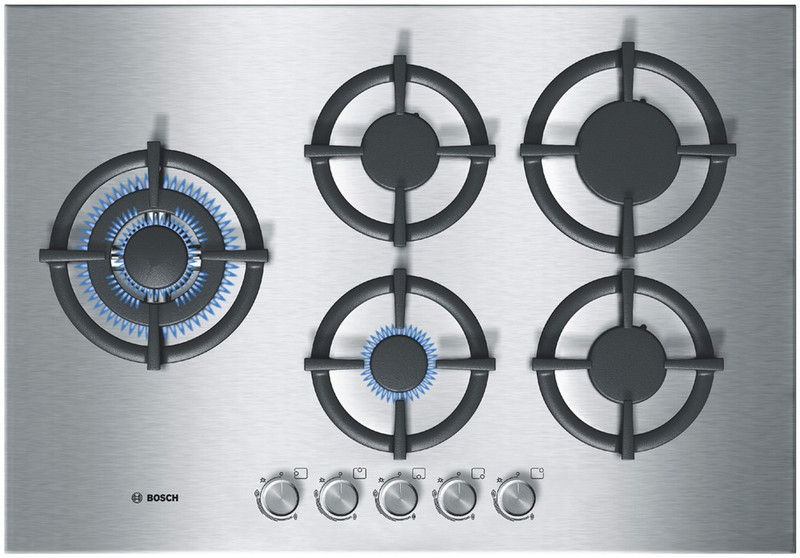 Bosch PCS775B20N Встроенный Gas hob Нержавеющая сталь плита