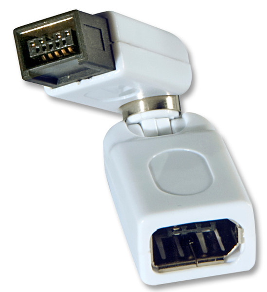 Lindy Flexibler 3D-360° FireWire 9/6 - Adapter FireWire 9 FireWire 6 White cable interface/gender adapter