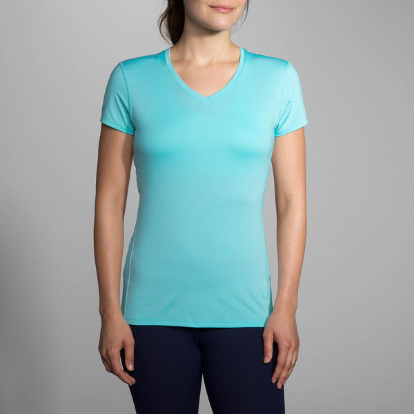 Brooks Steady T-shirt XS Kurzärmel V-Ausschnitt Blau