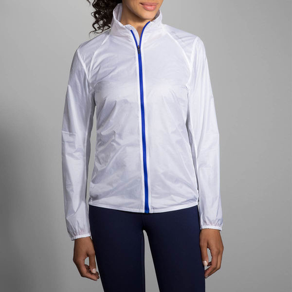 Brooks LSD Women's shell jacket/windbreaker XS Ripstop-Nylon Blau, Weiß