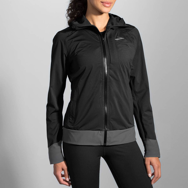 Brooks Cascadia Women's shell jacket/windbreaker L Polyester,Spandex Black