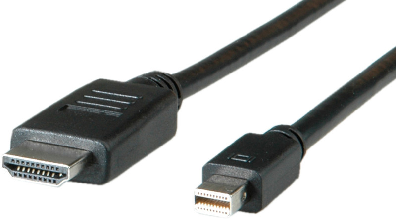 ROLINE 11.04.5795 1m Mini DisplayPort HDMI Black