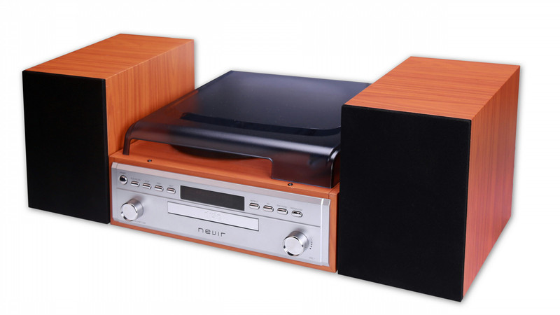 Nevir NVR-808VBUCS Belt-drive audio turntable Черный, Коричневый, Деревянный аудио проигрыватель