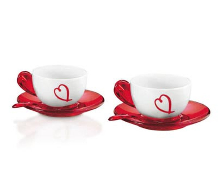 Fratelli Guzzini 2308.01 65 Red,White Coffee 2pc(s) cup/mug