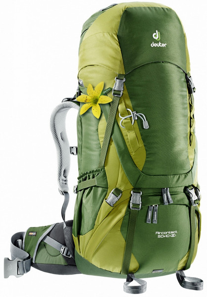 Deuter Aircontact 50 + 10 SL Унисекс 50л Нейлон, Полиэстер Зеленый туристический рюкзак