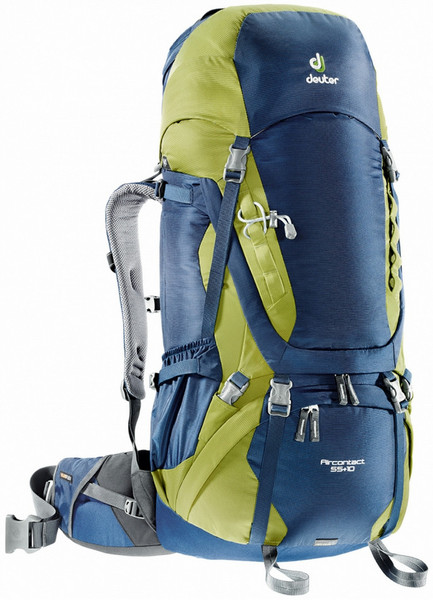 Deuter Aircontact 55 + 10 Unisex 55L Nylon,Polyester Blue,Green travel backpack