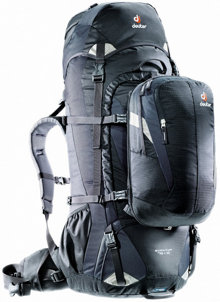 Deuter Quantum 70 + 10 Unisex 70L Nylon,Polyamide Black,Silver travel backpack