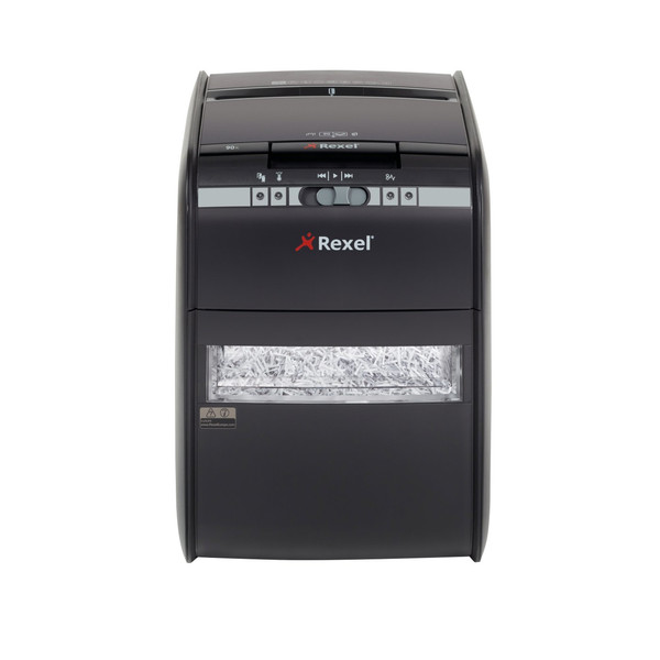 Rexel Auto+ 90X Strip shredding 60дБ Черный измельчитель бумаги
