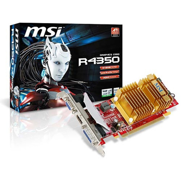 MSI R4350-MD512H Radeon HD4350 0.5GB GDDR2 Grafikkarte