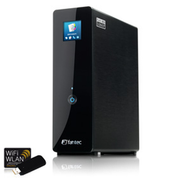 Fantec MM-FHDL 500GB WLAN Schwarz Digitaler Mediaplayer