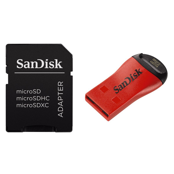 Sandisk MobileMate Duo USB 2.0 Schwarz, Rot Kartenleser