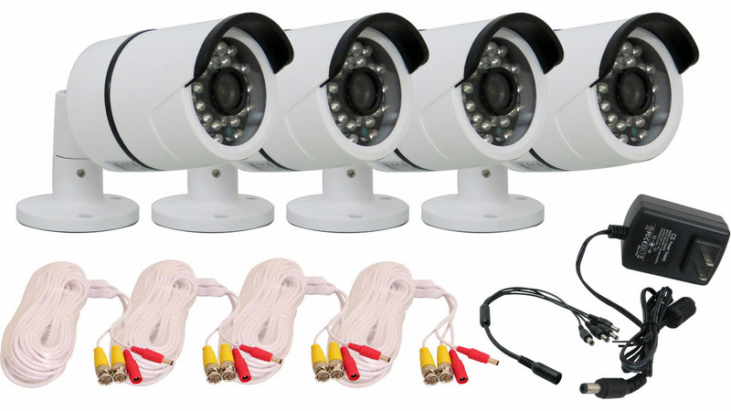 eSecure EST15124KIT CCTV В помещении и на открытом воздухе Пуля Белый камера видеонаблюдения
