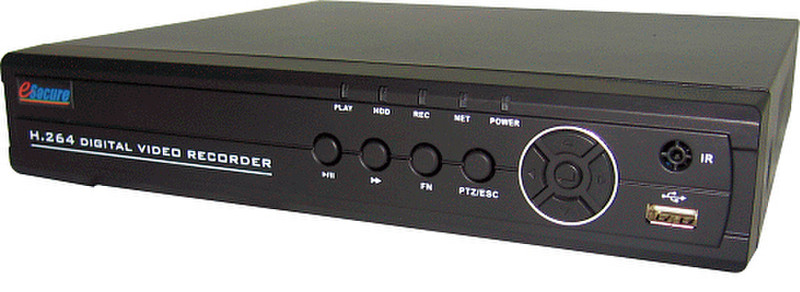 eSecure ES00Q180 Black digital video recorder