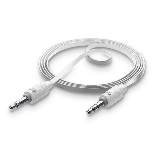 Cellularline AUXMUSICW 1m 3.5mm 3.5mm White audio cable
