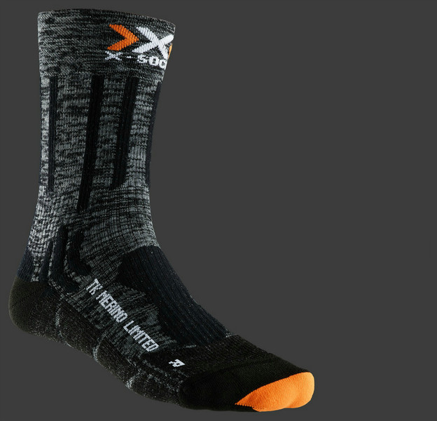 X-SOCKS Trekking Merino Limited Black,Grey Male Mid-calf socks