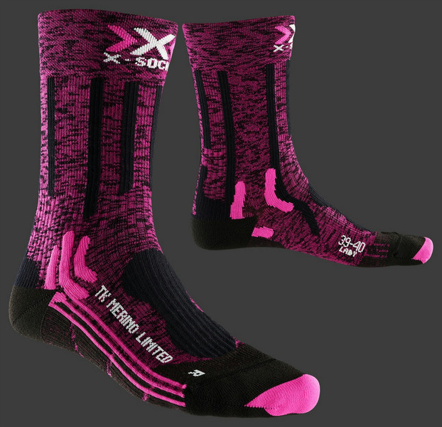 X-SOCKS Trekking Merino Limited Black,Pink Female Mid-calf socks