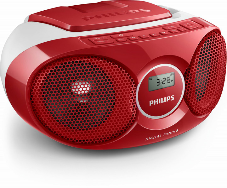 Philips AZ215R/05 3Вт Красный, Белый домашний музыкальный центр