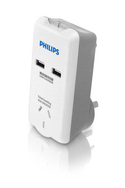 Philips SPC6010WA/79 1розетка(и) 240В Серый, Белый сетевой фильтр