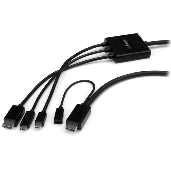 StarTech.com USB-C, HDMI oder Mini DisplayPort auf HDMI Konverterkabel - 2m Videokabel-Adapter