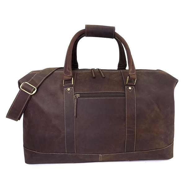 Alpenleder Alabama Leather,Nylon Brown duffel bag