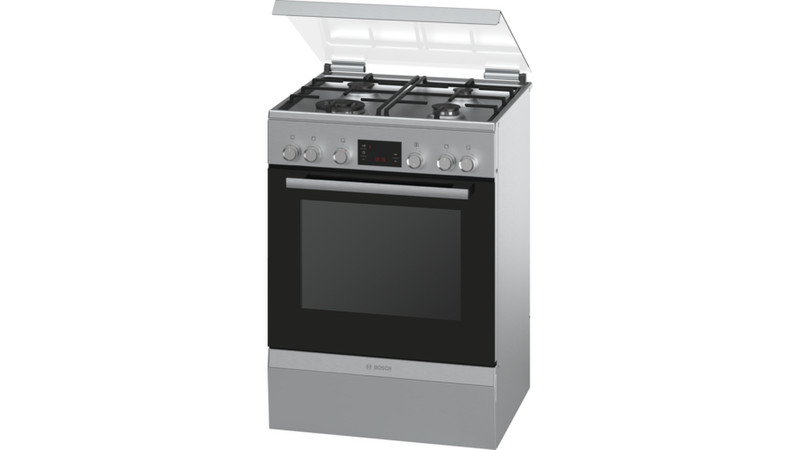 Bosch Serie 2 HGD74W555N Freistehend Gas hob A Schwarz, Grau Küchenherd