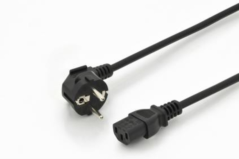 Digitus 1.8m, Schuko/C13 1.8m CEE7/7 Schuko C13 coupler Black power cable
