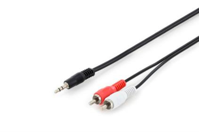 Digitus 2.5m, 3.5mm/2xRCA 2.5m 3.5mm 2 x RCA Black