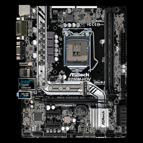 Asrock B250M-HDV Intel B250 LGA 1151 (Socket H4) Micro ATX Motherboard