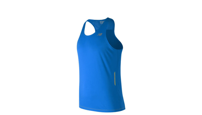 New Balance MT71223 S Shirt S Short sleeve Polyester Blue men's shirt/top