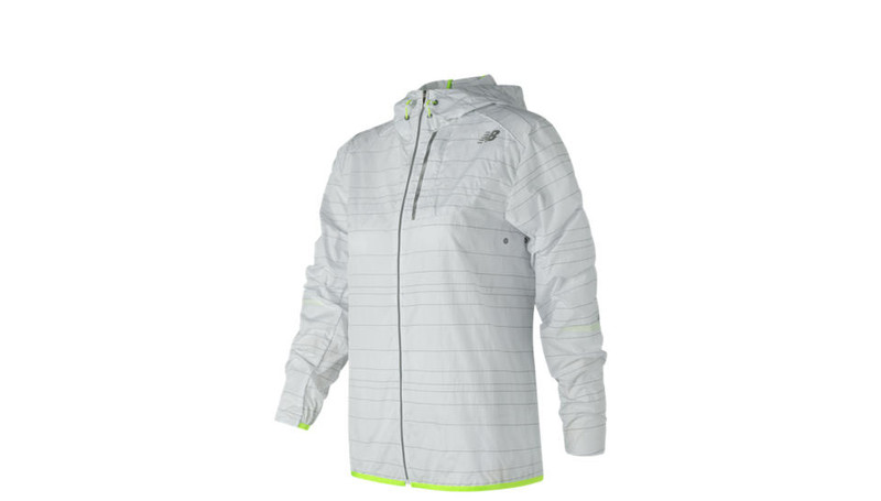 New Balance WJ71203 L Women's shell jacket/windbreaker L Полиэстер Белый женское пальто/куртка