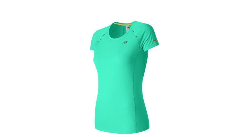 New Balance WT63223 S T-shirt S Polyester Turquoise women's shirt/top