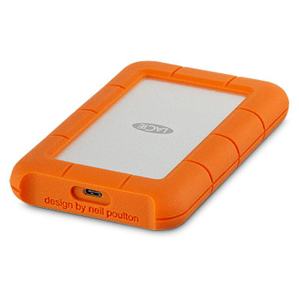 LaCie Rugged USB-C 4000GB Orange,Silver external hard drive