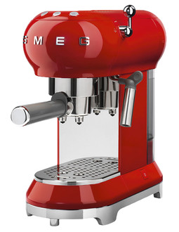 Smeg ECF01RDEU Отдельностоящий Semi-auto Espresso machine 1л 2чашек Хром, Красный кофеварка