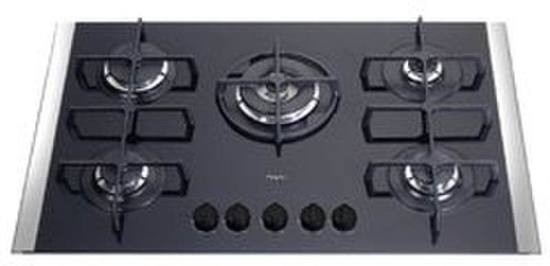 Pelgrim GKB 285 RVS gas heater built-in Gas hob Black