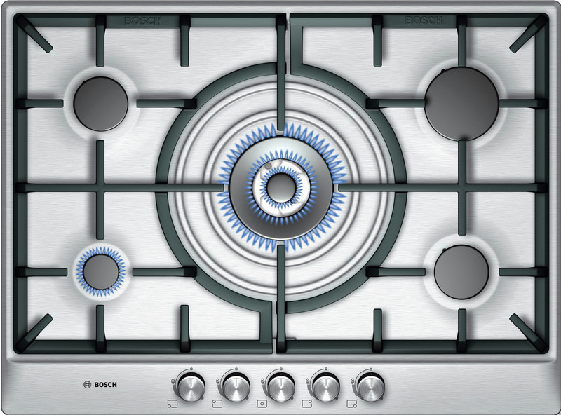 Bosch PCQ715B90E Встроенный Gas hob Cеребряный плита