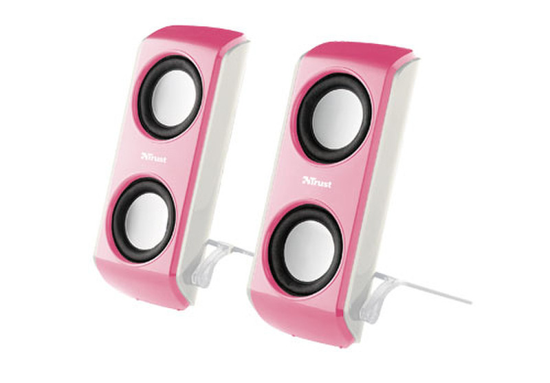 Trust Portable Notebook Speakers - Pink loudspeaker
