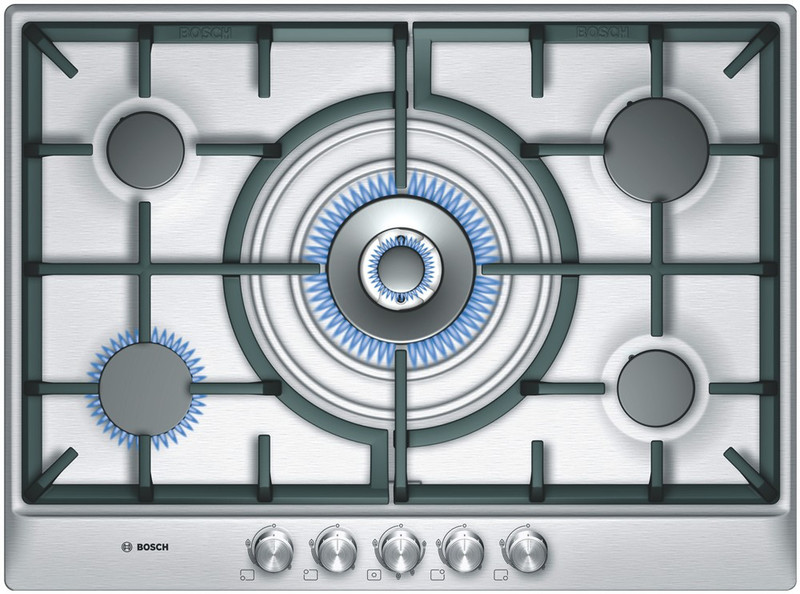 Bosch PCR715C90N Встроенный Gas hob Нержавеющая сталь плита