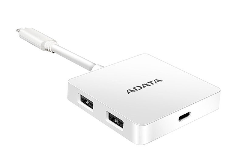 ADATA ACH3PL-HUB-CWH USB 3.0 (3.1 Gen 1) Type-C 5000Мбит/с Белый хаб-разветвитель