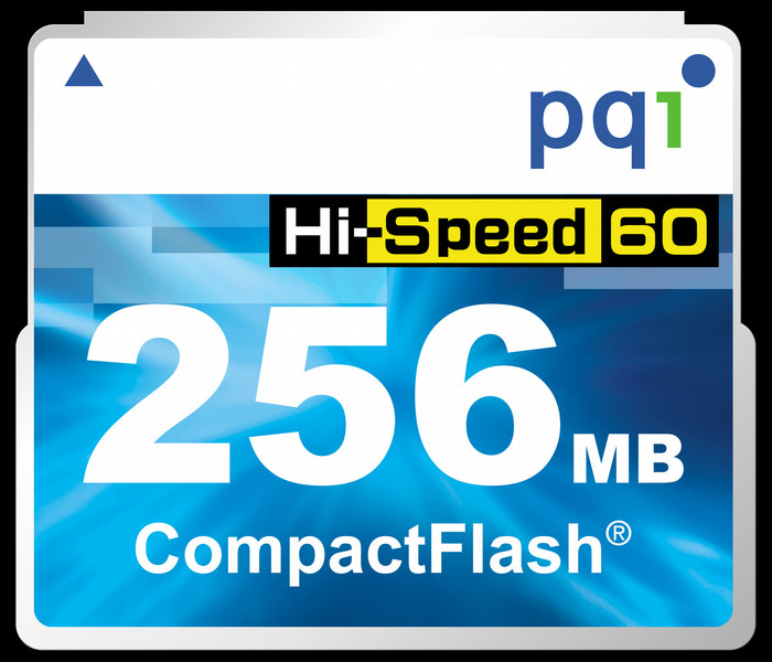 PQI Compact Flash 60x, 256Mb 0.25GB CompactFlash memory card