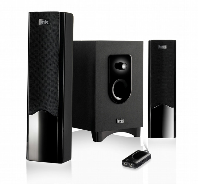 Hercules XPS 2.1 20 Gloss 2.1channels 10W Black speaker set