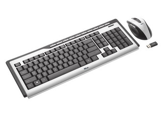 Trust Wireless Slimline Media Deskset DE RF Wireless QWERTY keyboard
