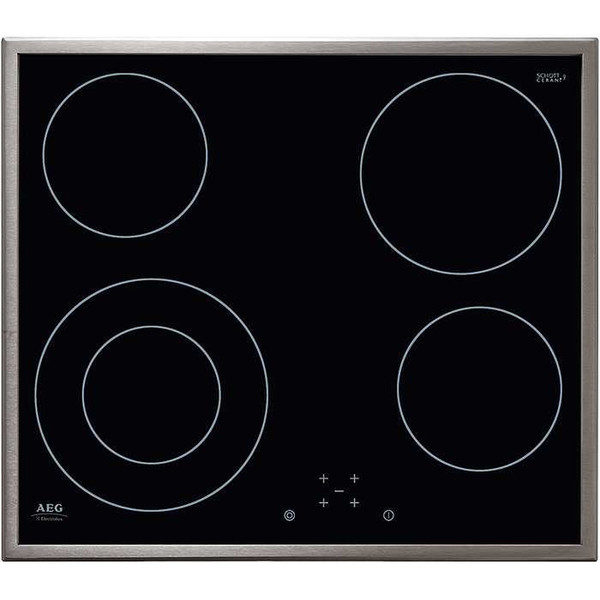 AEG 6410KMN built-in ceramic heater Встроенный Ceramic hob Черный